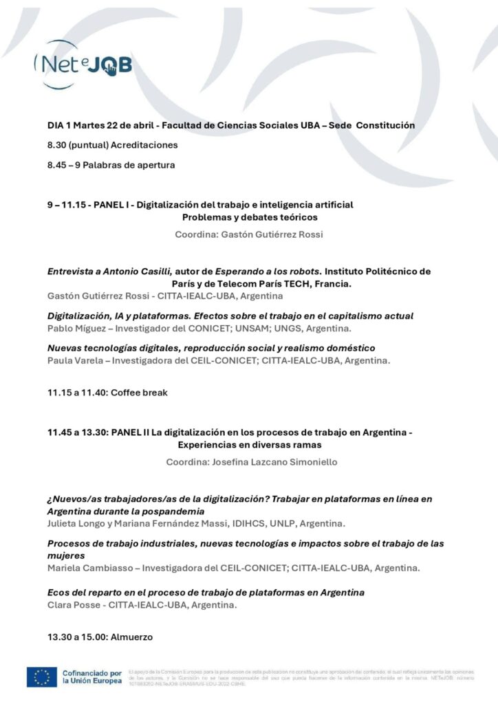 Seminario Internacional - Nuevas Tecnologías Digitales y Trabajo en Latinoamérica