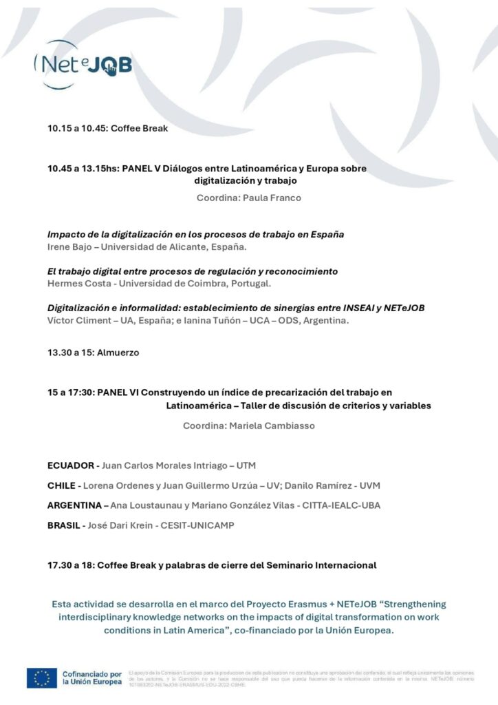 Seminario Internacional - Nuevas Tecnologías Digitales y Trabajo en Latinoamérica